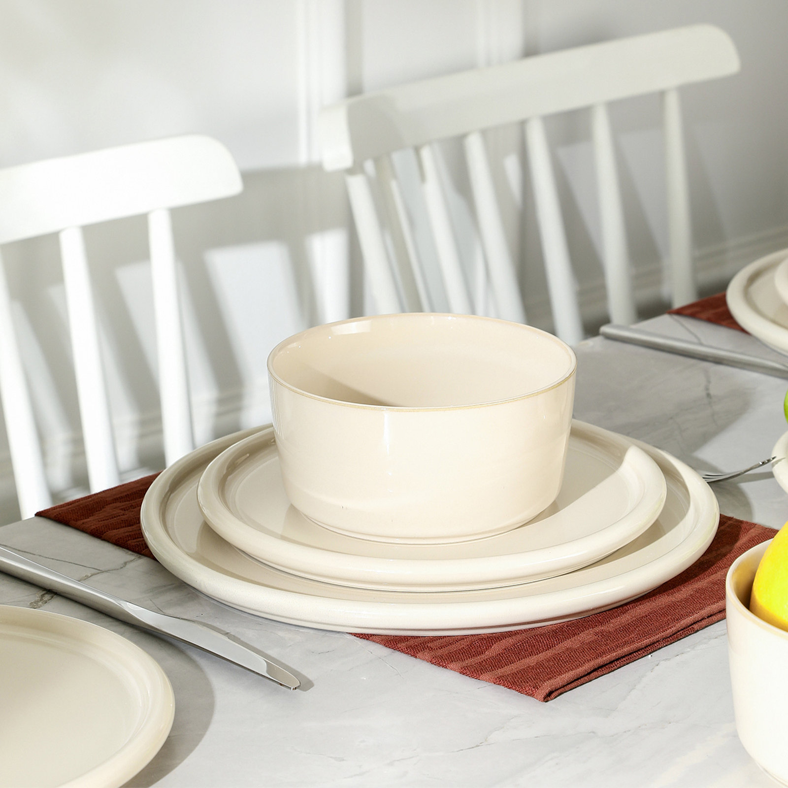 Eden Stoneware Cereal Bowl, Beige