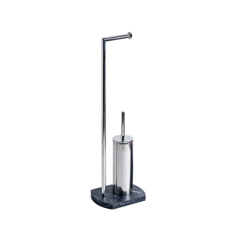 Cvetko Free Standing Toilet Paper Holder, Grey