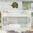 Queen Over Queen Bunk Bed With Guardrails-416836847