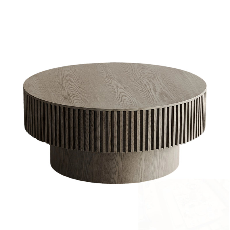 Rond Asya avec rangement rabattable, Gris