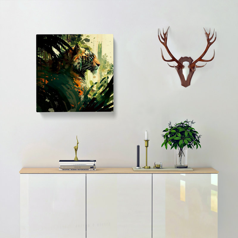 Jungle Gestural No.1 - Wrapped Canvas, 50cm H x 50cm W x 3cm D