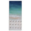 «Umbrella Beach Coast Deep Blue Waters», peinture aérienne sur toile tendue surdimensionnée par Lauren Jane