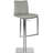 Lettia Swivel Upholstered Faux Leather Adjustable Height Counter Stool with Stainless Steel Frame-2071381949
