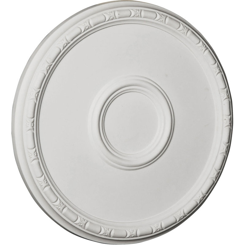 Endurathane Odessa Bead & Barrel Ceiling Medallion, 19 3/4"OD x 1 3/8"P (Fits Canopies up to 5"), Factory Primed