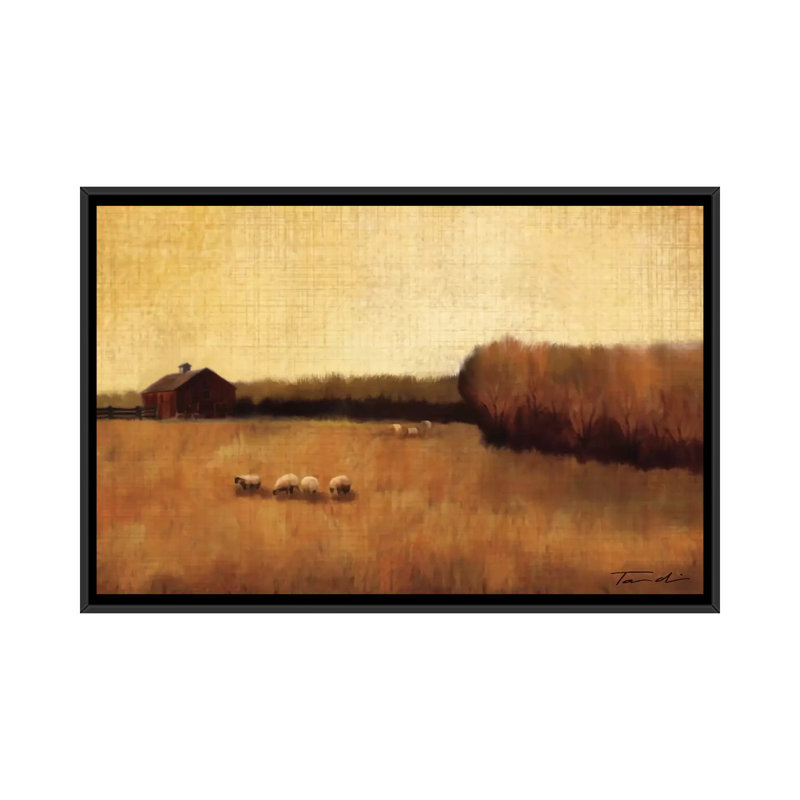 « open range i », reproduction d’art sur toile tendue, H 40 po x l 60 po x P 1,5 po, Pas de tapis, Toile encadrée noire