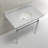 Kingston Brass Edwardian 36-Inch Carrara Marble Console Sink with Brass Legs (8-Inch, 3-Hole)-50579996