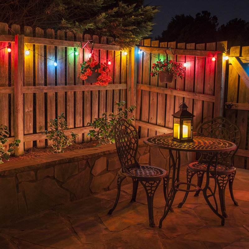 Outdoor 15 - Bulb 180'' Plug-in Globe String Light