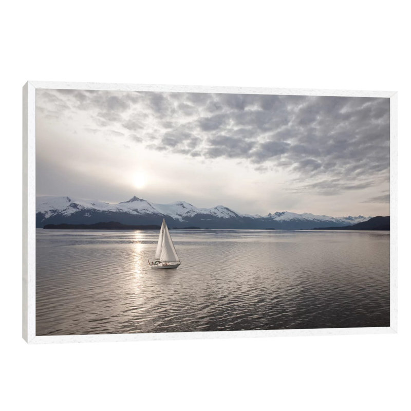 1 Piece Floater Frame Wall Art on Canvas, 101.6 cm H x 66.04 cm W, White Framed