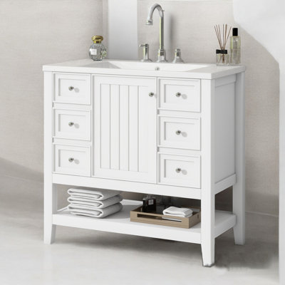 Meuble-lavabo simple 36 po avec comptoir