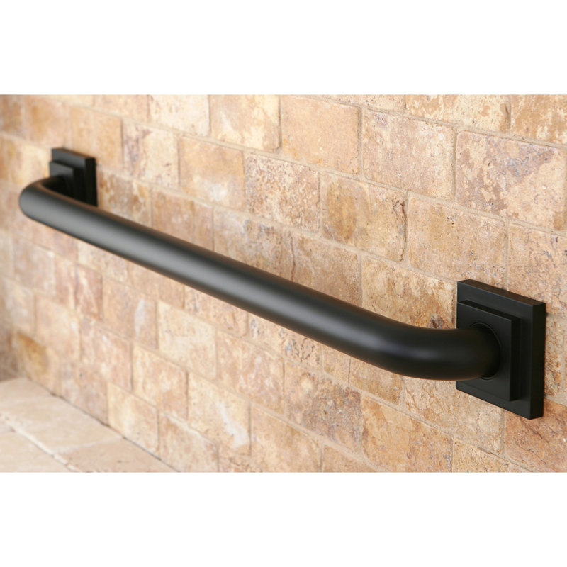 Kingston Brass Claremont 1-1/4 Inch O.D Grab Bar, 24" W, Polished Nickel