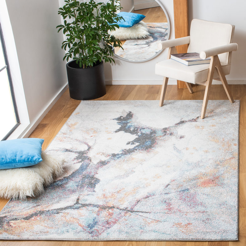 Anaston Performance Abstract Rug, Rectangle 5'3" x 7'7"