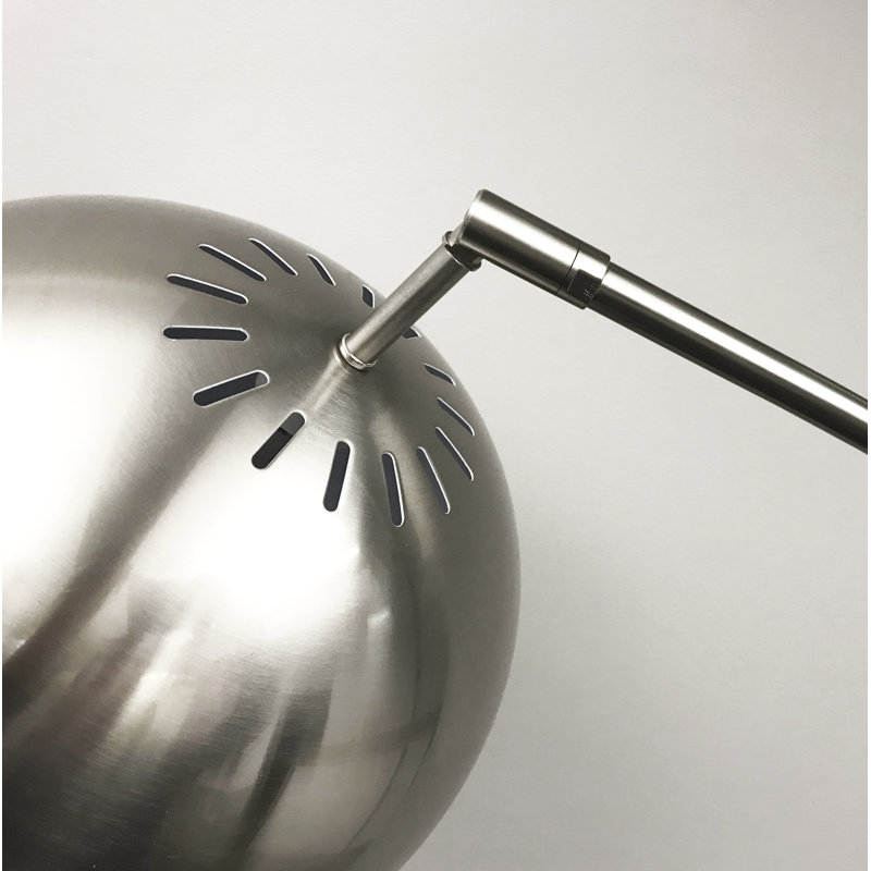 Lampe sur pied arquée 78 po Georgia, Acier brossé