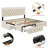 Ancuta Velvet Upholstered Platform Bed with RGB LED Lighting and Storage Drawers-1556763991
