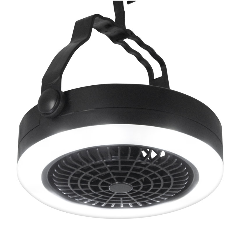Eternal Living Rechargeable Camping Fan With Led Light