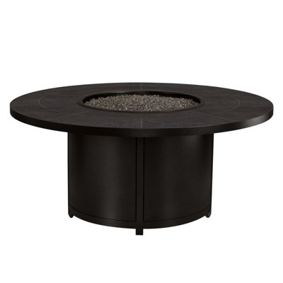 Elba Round Aluminum Propane and Natural Gas Fire Pit Table