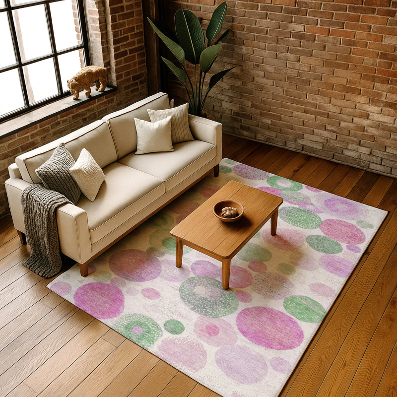 Premium Machine Washable Jakiyra AMF1896 Geometric Rug, Rectangle 5' x 7'6"