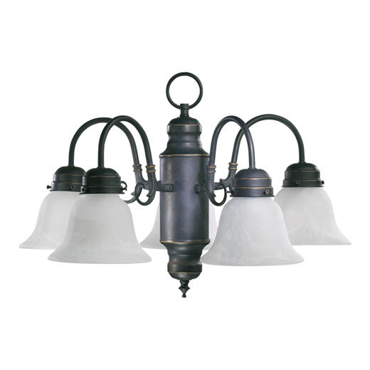 Lustre classique/traditionnel ombré 5 lumières Loyd, Ancien monde