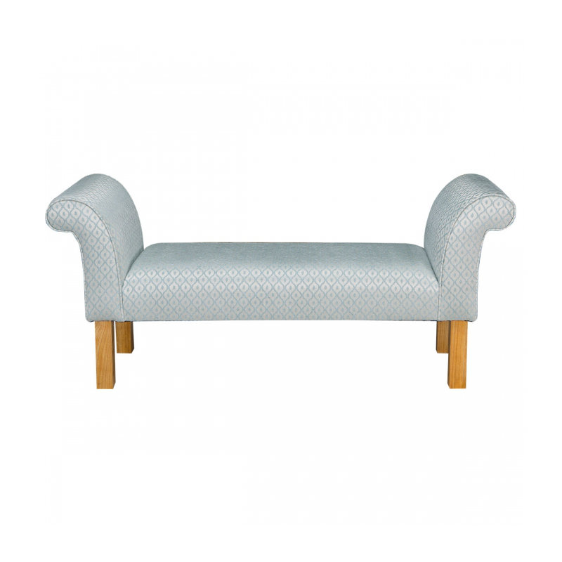 Medium Settle Bench, Trellis, Blue