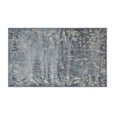 Machine Washable Gray Area Rug