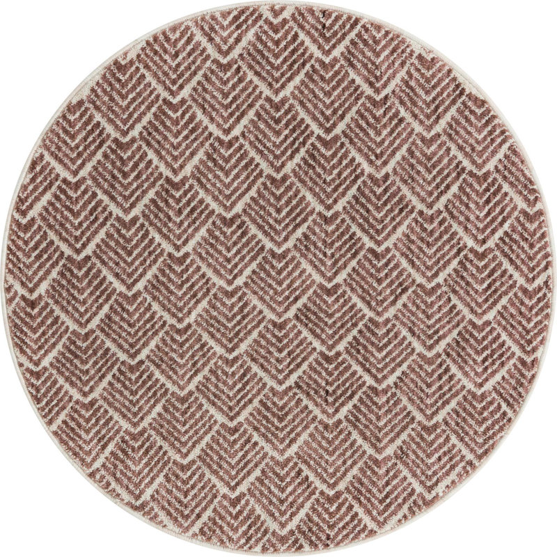 Abstract Indoor Rug, Round 3'3"