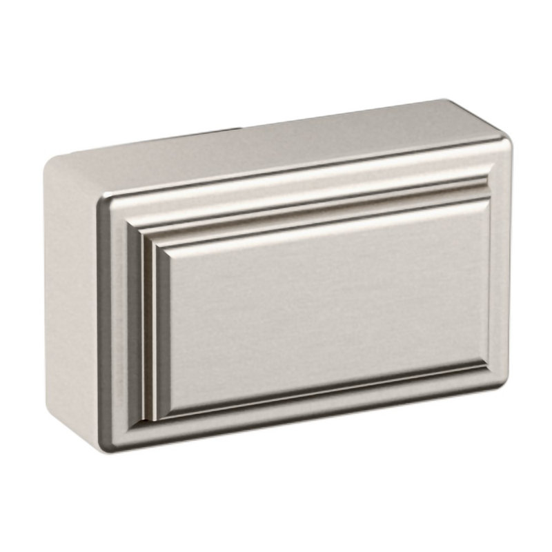 4425 Rectangle Raised Knob, Satin Nickel