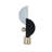Cole And Grey Glass Abstract Decorative Sculpture With Silver Orb And Base