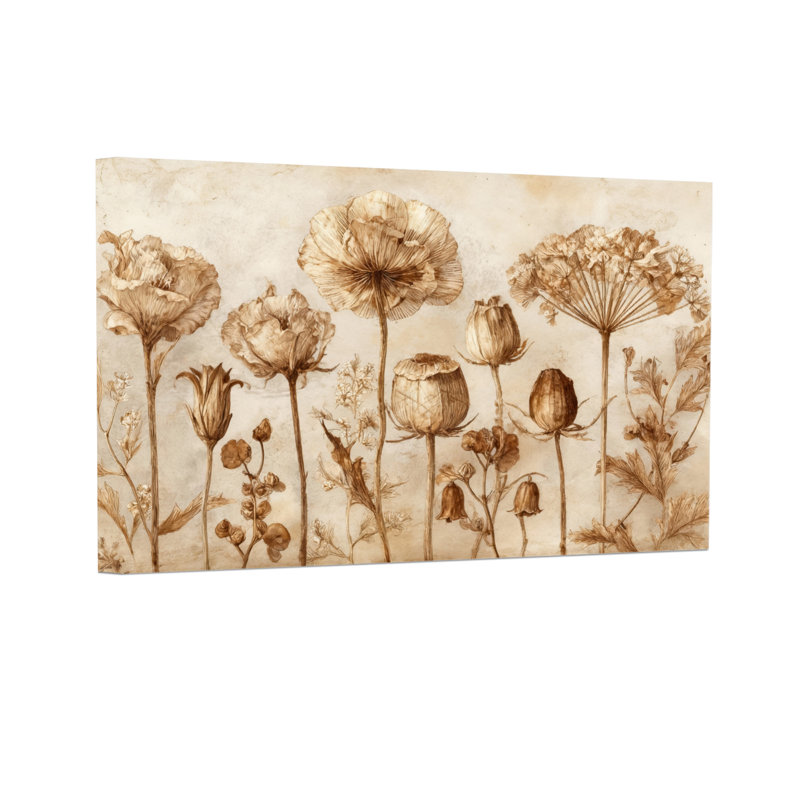 Plantes et fleurs, reproduction d'art floral rétro