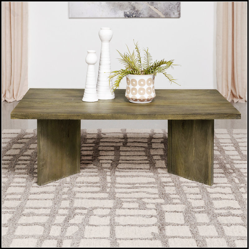 Table basse rectangulaire en bois massif Donovan Mango Brown