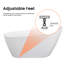 Matrim 170mm x 80mm Freestanding Soaking Acrylic Bathtub