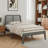 Allyannah Bustillo Modern Solid Wood Twin Platform Bed with Headboard-1293175414