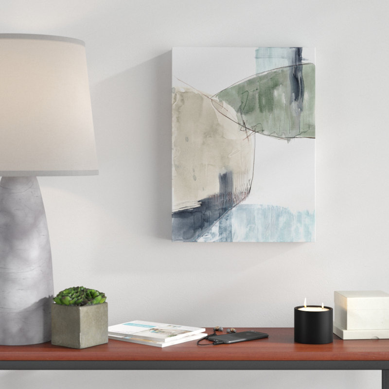 « verdoyant divide ii », peinture sur toile tendue, H 19 po x l 14 po x P 2 po