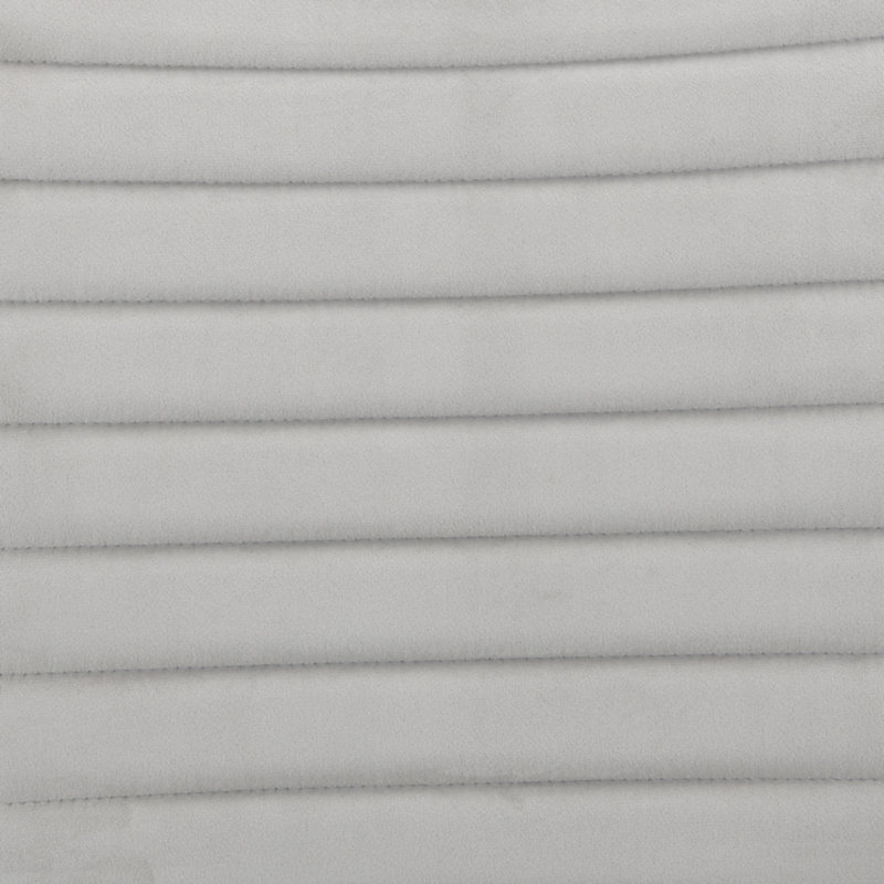 Ensemble de 2 chaises à hauteur de comptoir en velours gris et blanc à finition brillante élisaveta (ensemble de 2)