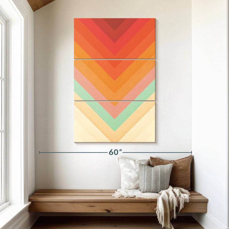 Avery Rainbow Chevrons, 50" H x 32" W
