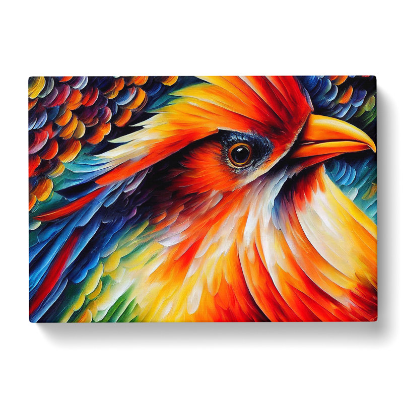 Cardinal Bird Painting Vol.3 - Wrapped Canvas, 40cm H x 60cm W x 3cm D