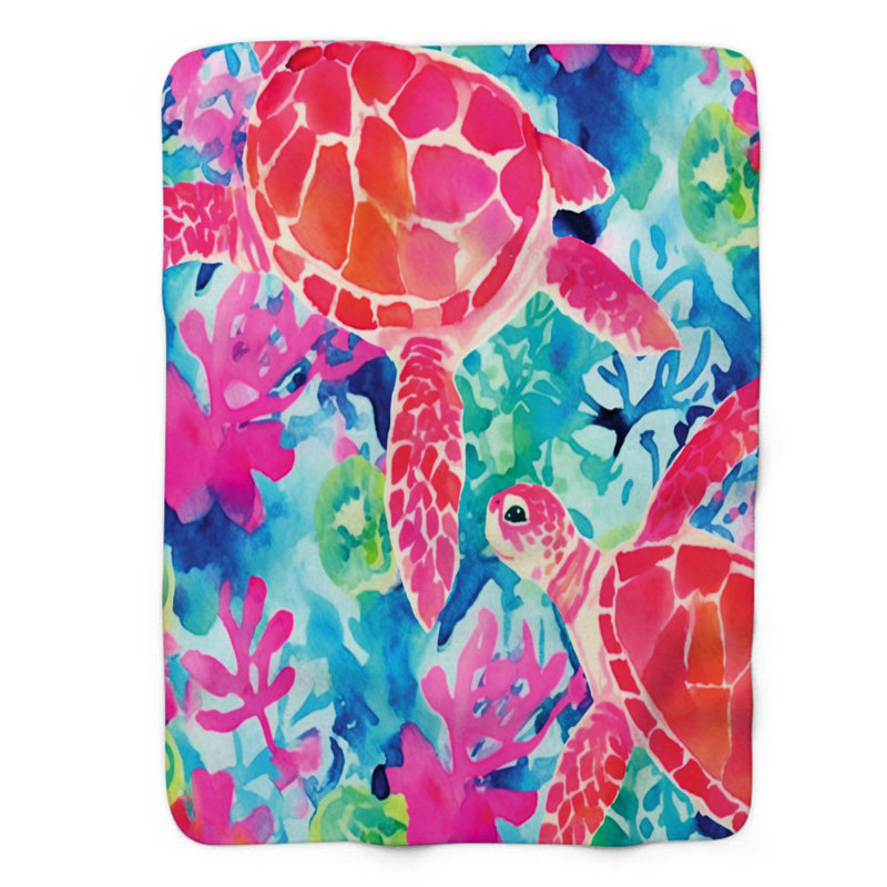 Tropical Creatures - 1 Piece Premium Blanket, Queen