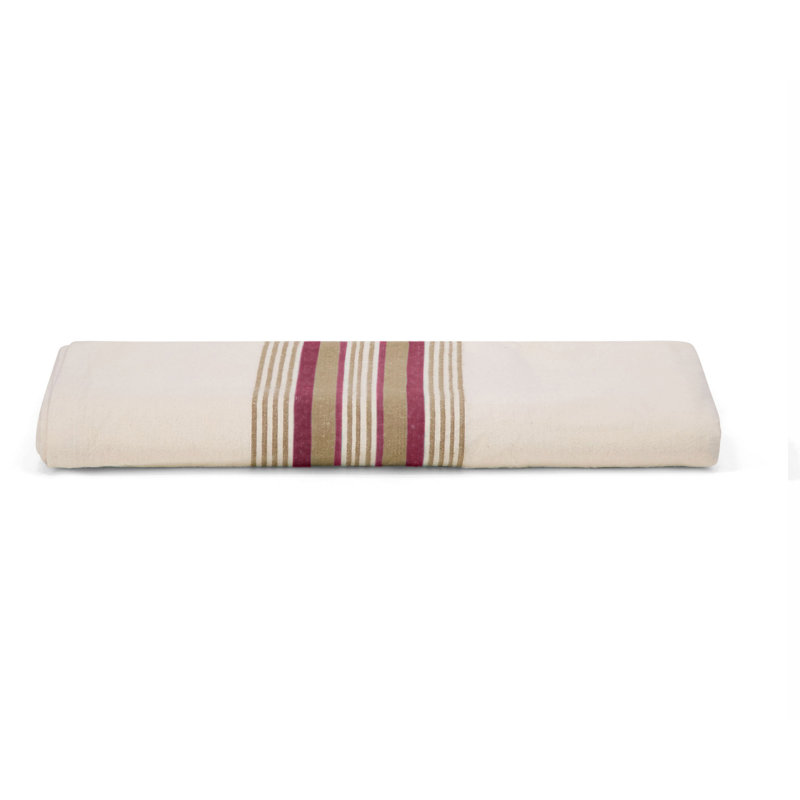Fernando Hand Woven Throw Blanket, King, Burgundy Stripe