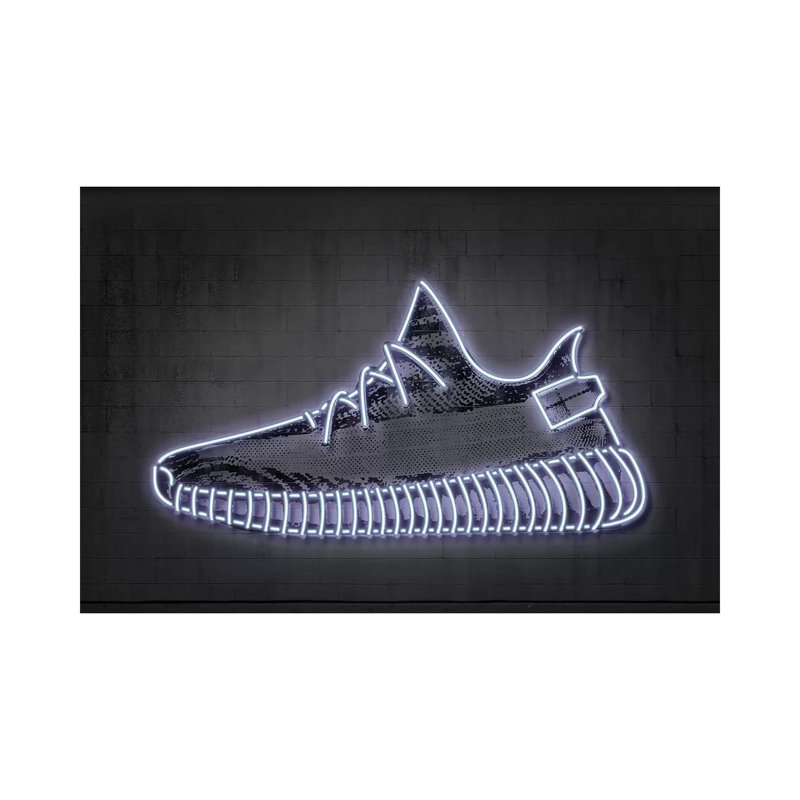 « Sneaker Y » par octave Mielu-impression d’art graphique, Pas de tapis, Toile tendue, H 12 po x l 18 po x 1,5 po