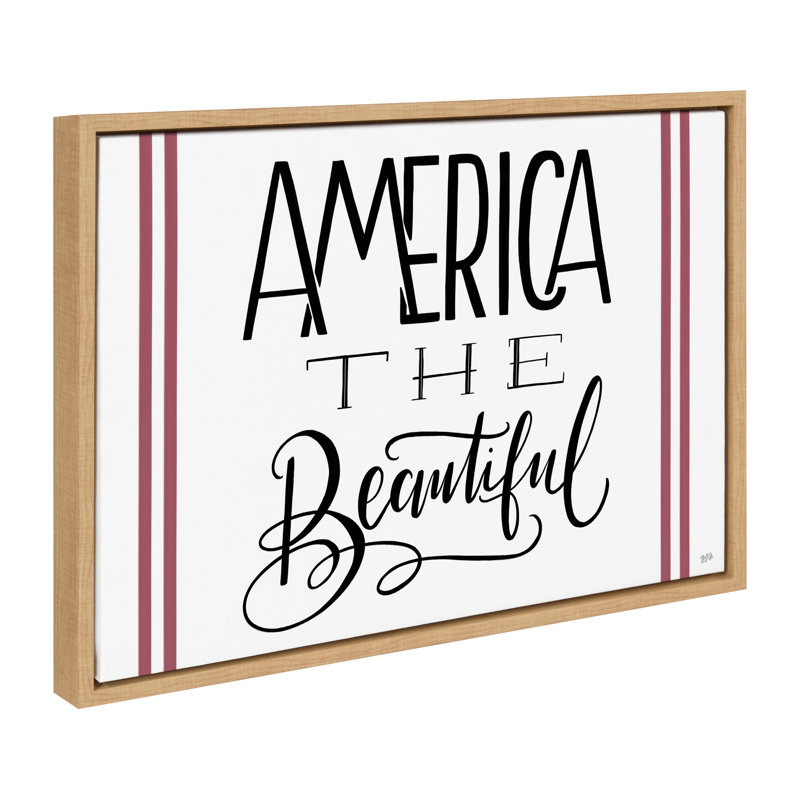 Letrisia America the Beautiful, toile encadrée, H 18 po x l 24 po