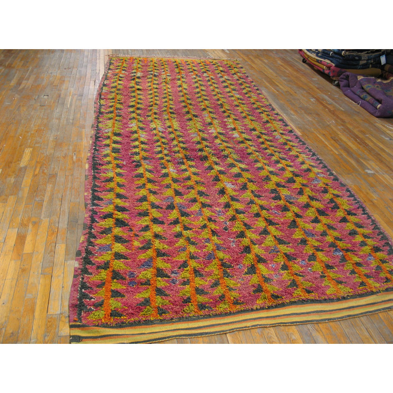 Grand tapis tribal marocain rétro berbère Rabat