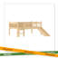 Lit mezzanine avec tablettes de rangement, lit mezzanine inférieur en bois massif avec lumières DEL et garde-corps pleine longueur, aucun sommier nécessaire-128436843-128436852