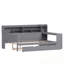 Lit de jour double en bois avec tablettes de rangement, lit gigogne simple et bureau-829736518