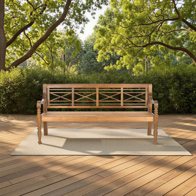 Paull Solid Wood Acacia Outdoor Bench
