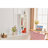 Bookshelf, Freestanding Wood Open Bookcase with 5 Cubes, with 2 keyhole hangers, Office Décor Rectangular Storage Shelf