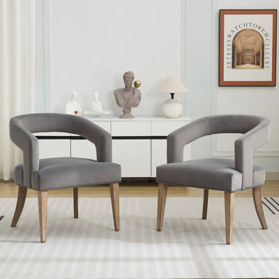 25.8"W Modern Accent Chair,Upholstered Reading Chair With Wood Legs