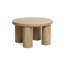 Table basse ronde en bois manufacturé en chêne avec 4 pieds