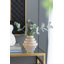 Set of 2 Clear Amber Lustre Glass Accent Vases with Modern Geometric Tiered Design-640760337