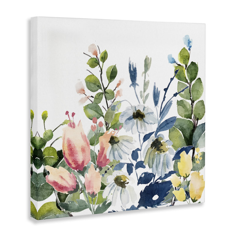«Assorted Spring Blooms», art mural sur toile par Kim Allen, H 36 po x l 36 po