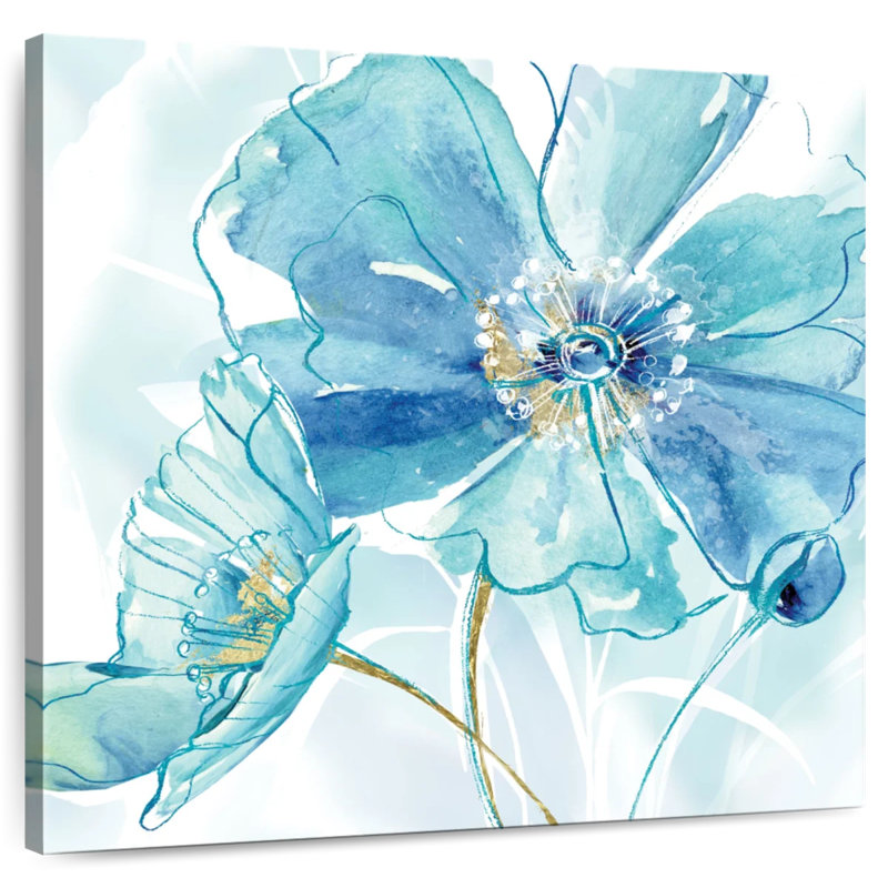 Harnek bleu printemps coquelicot I, H 39 po x l 39 po