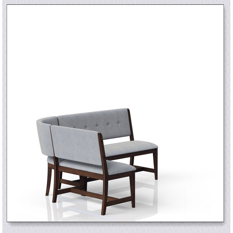 Banc de salle à manger incurvé de style Mid-Century