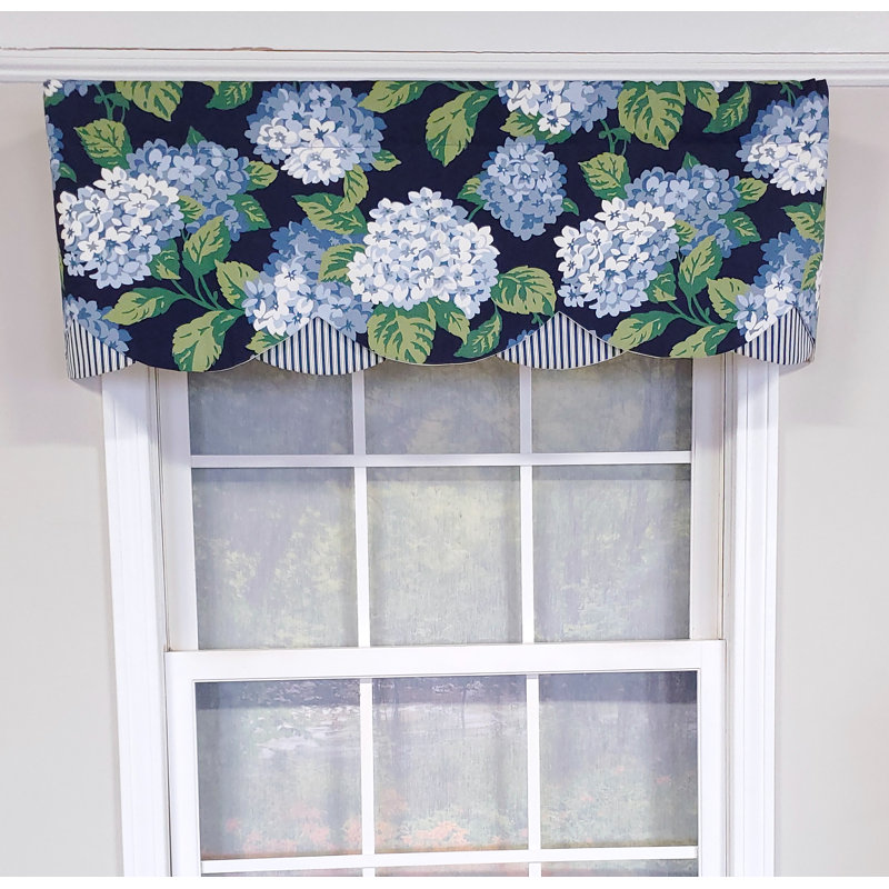 Cantonnière festonnée 50 po Summerwind Petticoat, Bleu marine